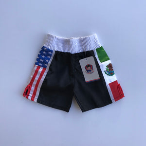 México/USA Flag Baby Boxing Trunks