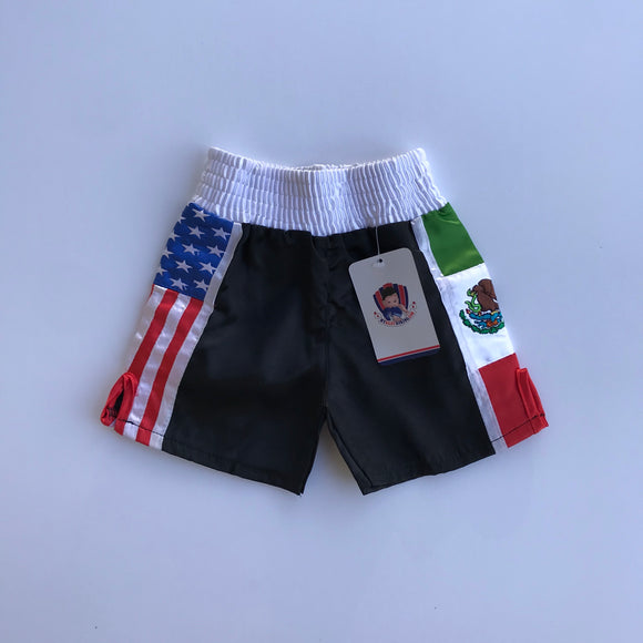 México/USA Flag Baby Boxing Trunks