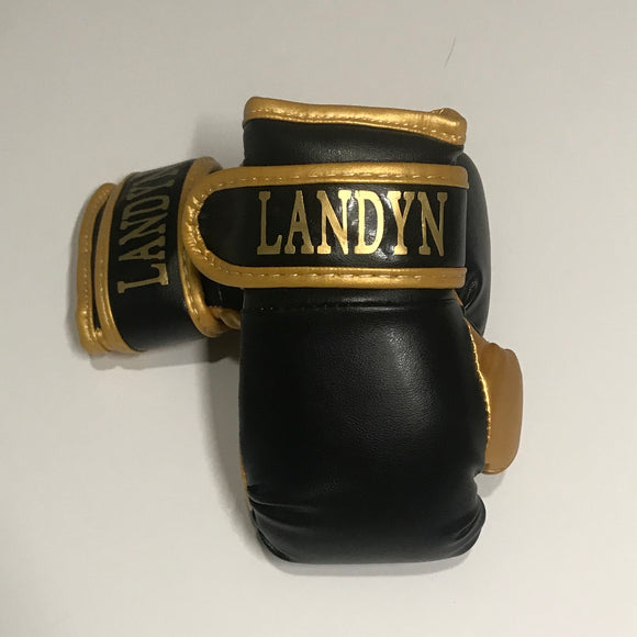 Black and Gold Baby Boxing Gloves